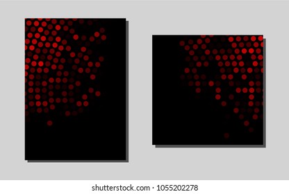 Dark Redvector banner for websites. Glitter abstract design concept with text box. Beautiful design for cover of notepads.