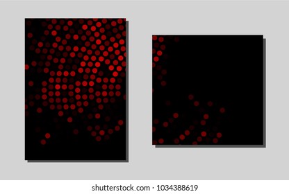 Dark Redvector layout for Leaflets. Beautiful colored sample in A4 size. Completely new template for your brand book.