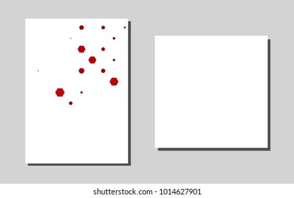 Dark Redvector template for landing pages. Beautiful colored sample in A4 size. Beautiful design for cover of notepads.