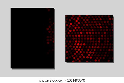 Dark Redvector template for landing pages. Beautiful colored sample in A4 size. Completely new template for your brand book.