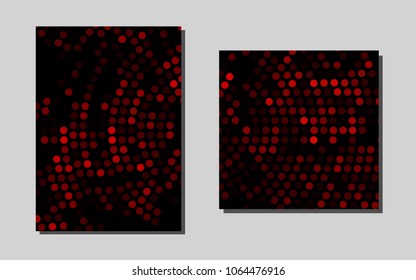 Dark Redvector template for landing pages. Web interface on abstract background with colorful gradient. The pattern can be used for any ad, booklets.