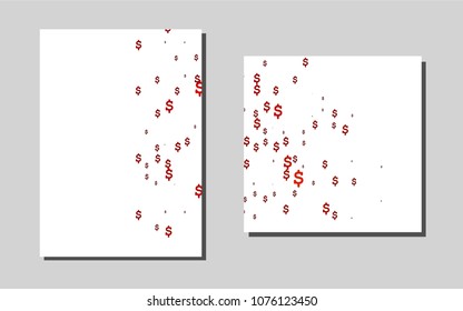 Dark Redvector template for landing pages. Abstract booklet on colored background with gradient. New design for a poster, banner of your website.
