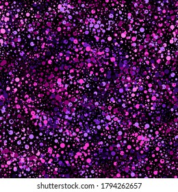 dark repetitive background with color blots. vector seamless pattern. textile fabric swatch. wrapping paper. continuous print. circle geometric shapes. design element for decor, apparel, phone case