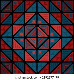 dark repetitive background with hand drawn triangles. vector illustration. geometric seamless pattern. fabric swatch. wrapping paper. continuous design template for textile, linen, home decor, cloth