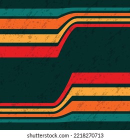 Dunkle Retro-Farben Tapete mit verschiedenen hirizontalen Linien und Grunge-Splash