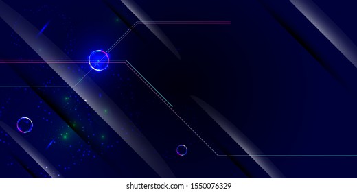 Dark retro futuristic art neon abstraction background cosmos new art 3d starry sky glowing galaxy