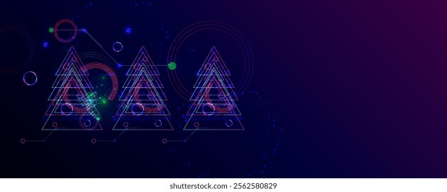 Dark retro futuristic cyberpunk elements abstraction background cosmos synthwave vaporwave retrowave glitch circle