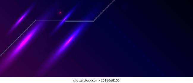 Dark retro futuristic cyberpunk elements abstraction background cosmos synthwave vaporwave retrowave glitch circle with blue and pink glows