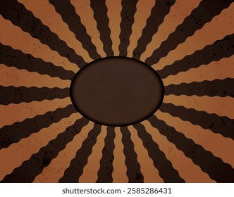 Dark Retro Sunburst Frame Background