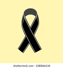 Dark ribbon R.I.P lines vector - Vector