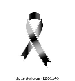 Dark ribbon R.I.P lines vector - Vector