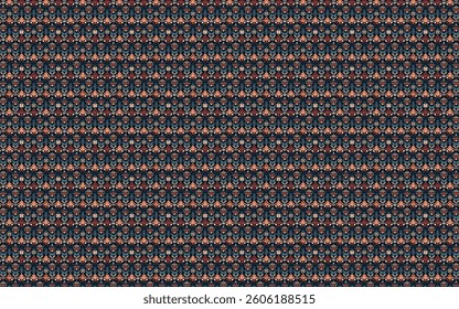 Dark, rich floral patterns with a vintage feel, incorporating deep, saturated colors