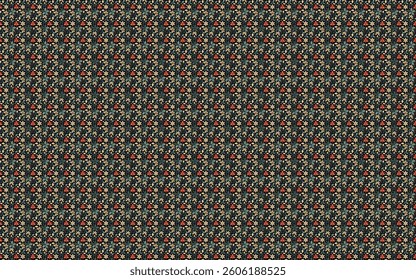 Dark, rich floral patterns with a vintage feel, incorporating deep, saturated colors
