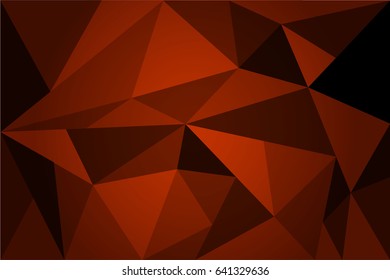 Dark rich red polygon background gradient, vector triangle geometric pattern
