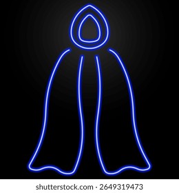 dark robes neon sign, modern glowing banner design, colorful trend of modern design on black background. Vector illustration.