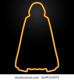 dark robes neon sign, modern glowing banner design, colorful trend of modern design on black background. Vector illustration.