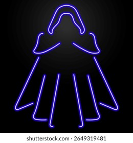 dark robes neon sign, modern glowing banner design, colorful trend of modern design on black background. Vector illustration.