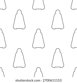 vestes escuras padrão sem costura isolado no fundo transparente.