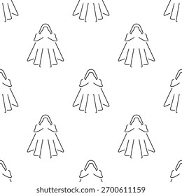 vestes escuras padrão sem costura isolado no fundo transparente.