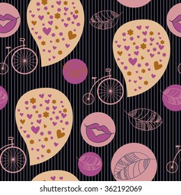 dark romantic seamless vector pattern