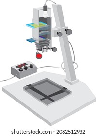 dark room enlarger vector drawing