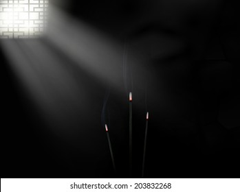 Dark room. Vector eps 10