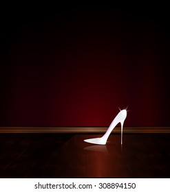 dark room and the white shoe