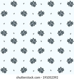 dark roses on light background. seamless pattern
