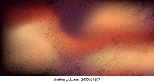 Dark rough texture background orange yellow shining abstract color wave shape gradient brown background grunge banner design eps 10