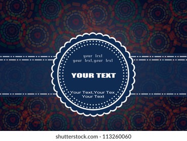 Dark round Pattern for card