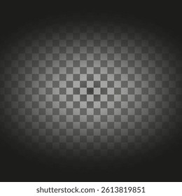Dark rounded vignette. Checkerboard background. Vector texture detail. Subtle grid pattern.