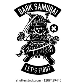 Dark Samurai Cartoon Character