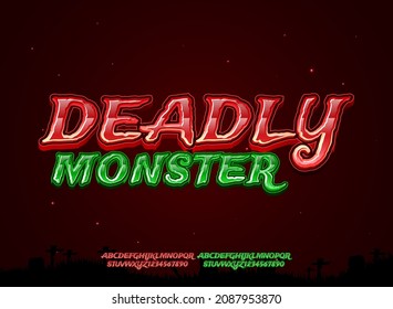 Dark Scary Deadly Monster Text Effect