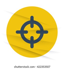 Dark Scope icon label on wrinkled paper