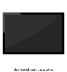 dark screen black LED TV isolated on white background. vector illustration
