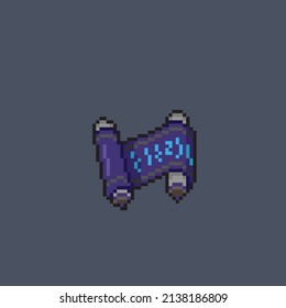 dark scroll in pixel style