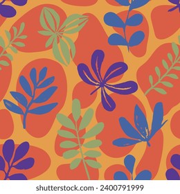 Dark Seamless Abstract Decorative Shape Print. Blue Repeated Color Beach Quill, Seamless Texture. Hippie Repetitive Doodle Blossom Scribble Vector. 