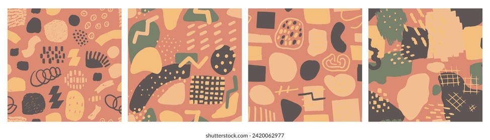 Resumen Oscuro De Seamless Abstract Isolated Artwork Print. Ornamento Creativo Y Sin Precedentes, De Diseño Y Color Negro. Arte de superficie decorativo cepillado verde sin foco