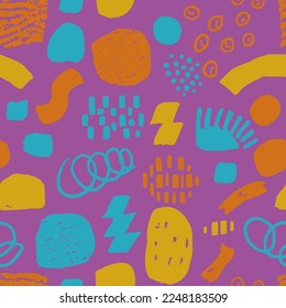 Tarjeta De Ilustración Aislada Oscura Y Sin Marea. Forma Gráfica De Doodle Infinito, Fondo Sin Margen. Inspección de plantilla retro contemporánea repetida de luz
