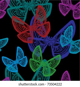 dark seamless butterfly pattern