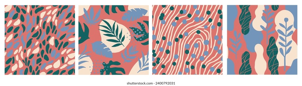 Dark Seamless Color Tropic Fabrics Design. Green Continuous Nature Blossom Template, Seamless Wallpaper. Yellow Repeated Fashion Vintage Paint Background. 