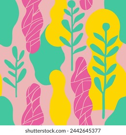 Dark Seamless Decoration Plant Quill Design. Hippie Repetitive Summer Jungle Invitation, Seamless Wallpaper. Light Continuous Creative Palm Element Backdrop. 