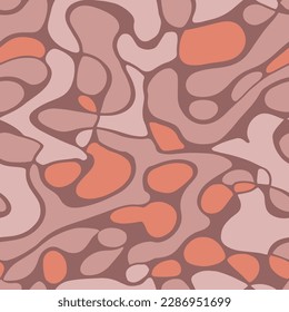 Dark Seamless Doodle Simple Style Background. Brown Repeated Creative Decorative Illustration, Seamless Design. Green Continuous Fashion Graphic Set Art. 