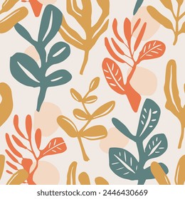 Dark Seamless Elegant Simple Leaves Art. Vibrant Repetitive Fashion Artistic Element, Seamless Pattern. Pink Repeated Classic Trendy Scribble Backdrop. 