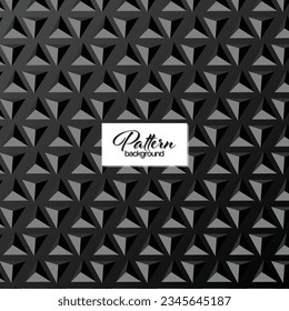 Dark seamless geometric triangles pattern. Vector background
