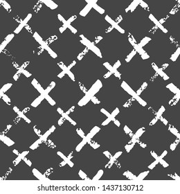 Dark seamless pattern. Abstract illustration with crosses