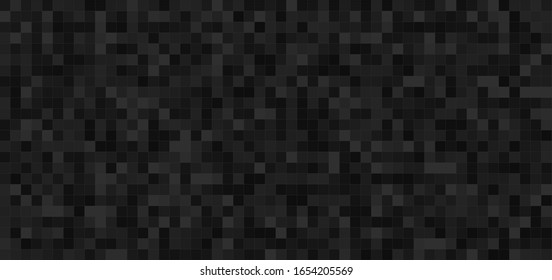 Dark seamless pattern. Black design texture. Abstract retro vector illustration of geometric shapes. 
