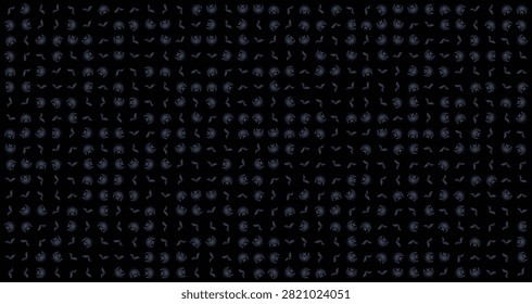 dark seamless pattern featuring crescent moon shapes arranged on a black textured surface creating a subtle celestial design
