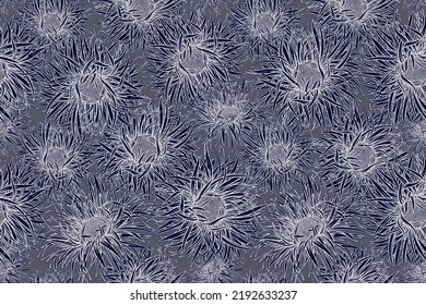 Dark Seamless Pattern  Floral Delicate Background  Blooming Flowers Asters  Vintage Template for paper  wallpapers  textiles  Vector illustration 