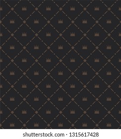 Dark seamless pattern in royal style vector image.